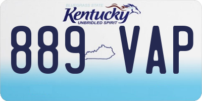 KY license plate 889VAP