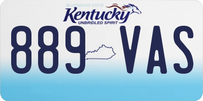KY license plate 889VAS