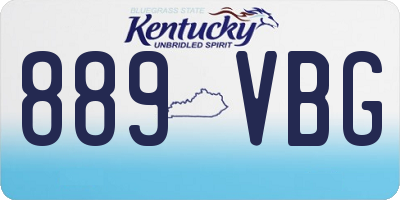 KY license plate 889VBG