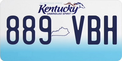 KY license plate 889VBH