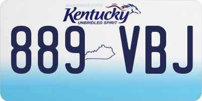 KY license plate 889VBJ