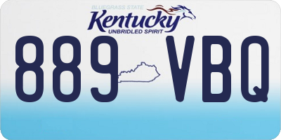 KY license plate 889VBQ