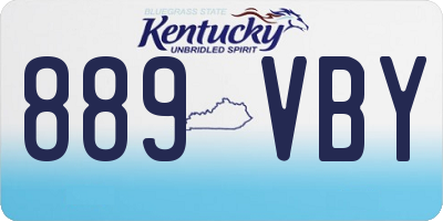 KY license plate 889VBY