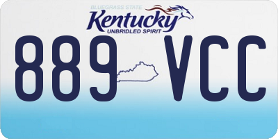 KY license plate 889VCC