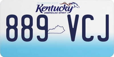 KY license plate 889VCJ