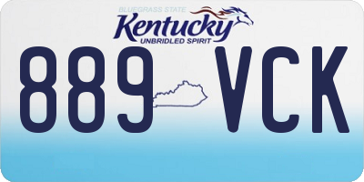 KY license plate 889VCK