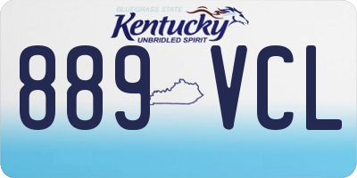 KY license plate 889VCL