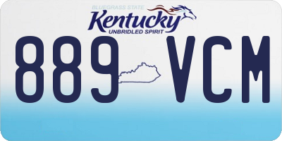 KY license plate 889VCM