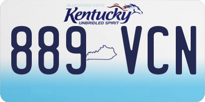 KY license plate 889VCN