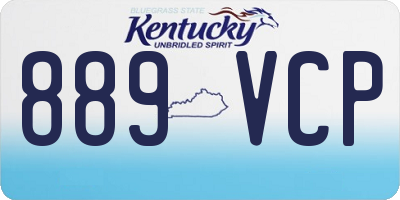 KY license plate 889VCP