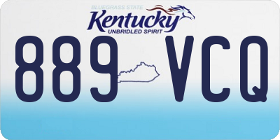 KY license plate 889VCQ