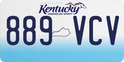 KY license plate 889VCV