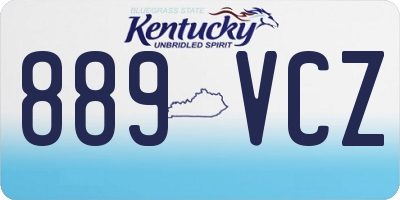 KY license plate 889VCZ