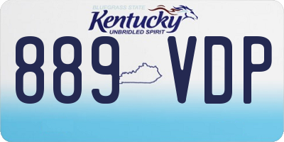 KY license plate 889VDP