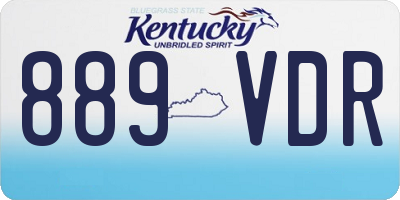 KY license plate 889VDR