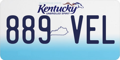 KY license plate 889VEL