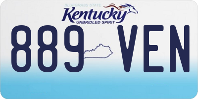 KY license plate 889VEN