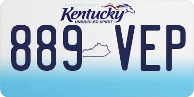 KY license plate 889VEP