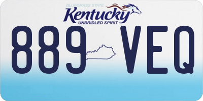 KY license plate 889VEQ
