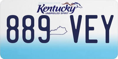 KY license plate 889VEY
