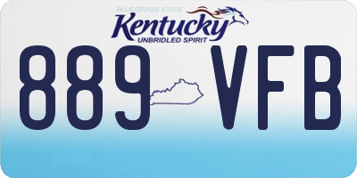KY license plate 889VFB