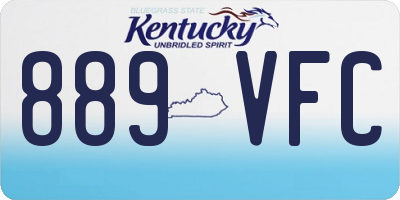 KY license plate 889VFC