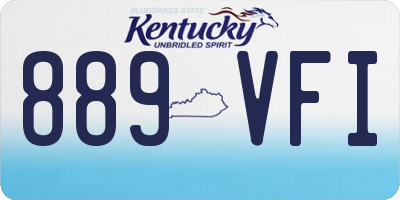 KY license plate 889VFI