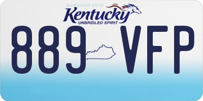 KY license plate 889VFP