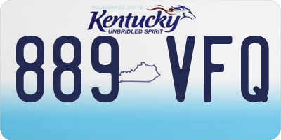 KY license plate 889VFQ