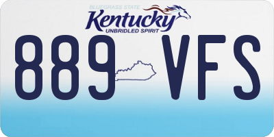 KY license plate 889VFS