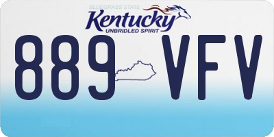KY license plate 889VFV