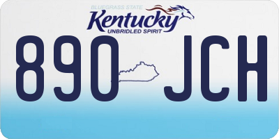 KY license plate 890JCH