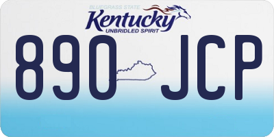 KY license plate 890JCP