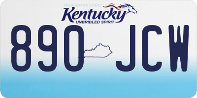 KY license plate 890JCW