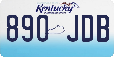 KY license plate 890JDB