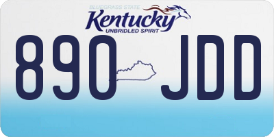KY license plate 890JDD