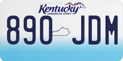KY license plate 890JDM