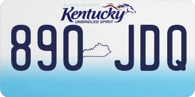 KY license plate 890JDQ