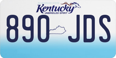 KY license plate 890JDS