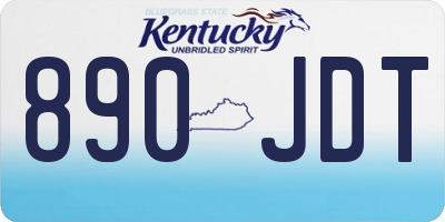 KY license plate 890JDT