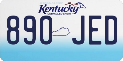 KY license plate 890JED
