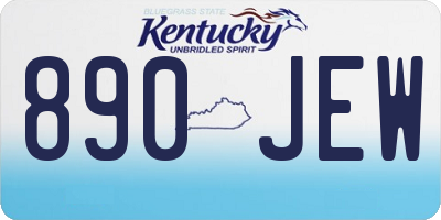 KY license plate 890JEW