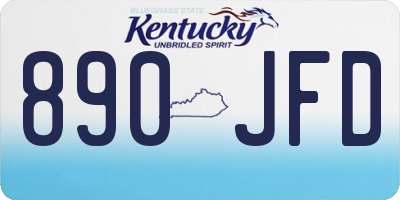 KY license plate 890JFD