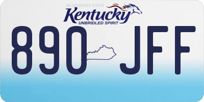 KY license plate 890JFF