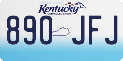 KY license plate 890JFJ