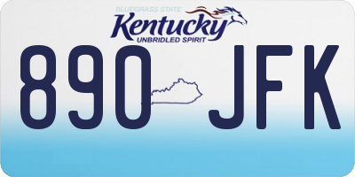 KY license plate 890JFK