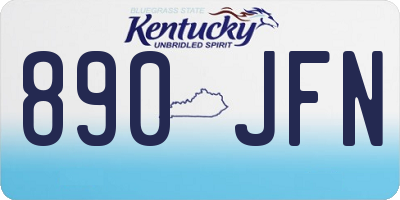 KY license plate 890JFN