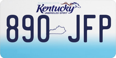 KY license plate 890JFP