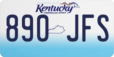 KY license plate 890JFS