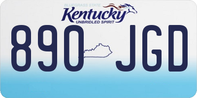 KY license plate 890JGD